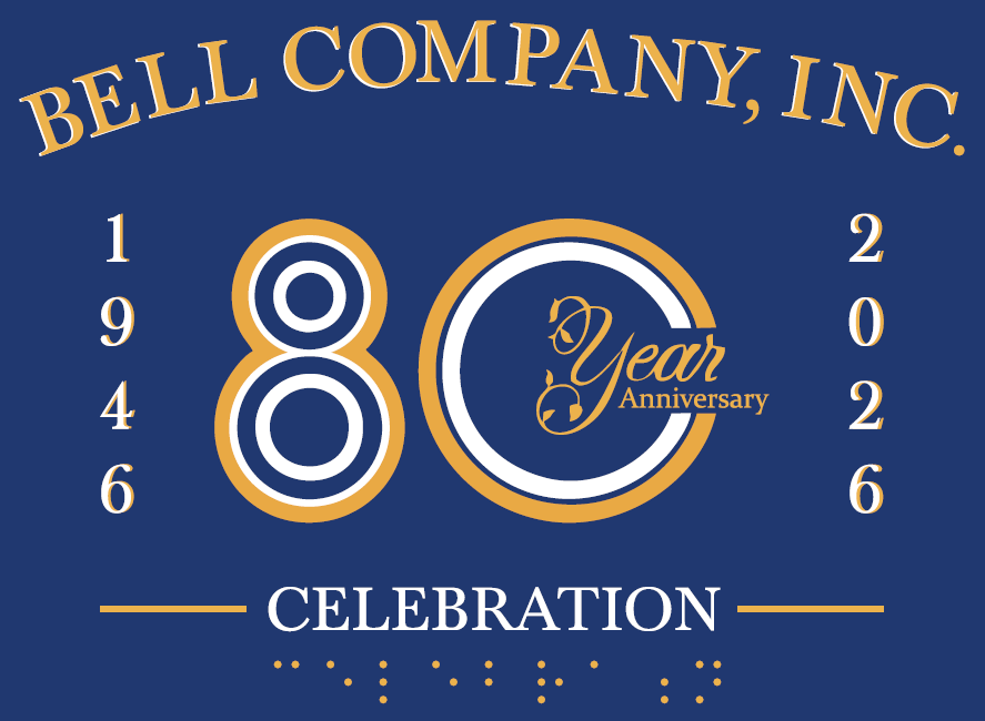 80 year celebration graphic for Bell Co.